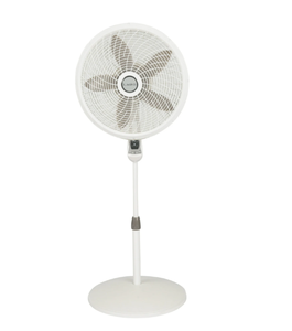 lot 424 image: Lasko 18 Cyclone Pedestal 3-Speed Fan, Model, White with Remote