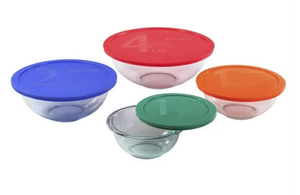 lot 446 image: Pyrex 8-Piece Smart Essentials Mixing Bowl Set with Assorted Lids