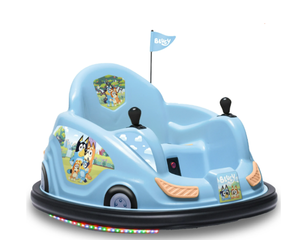 lot 460 image: 6V Bluey Bumper Car Ride on Toy for Children, by Flybar