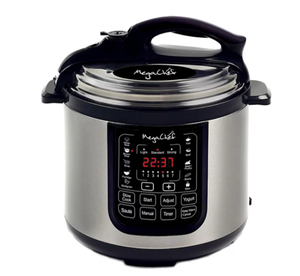 lot 465 image: MegaChef 8 Quart Digital Pressure Cooker with 13 Pre-set Multi-Function Features