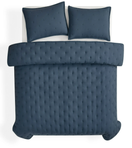 lot 304 image: Mainstays 3-Piece Navy Comforter Set for Adults and Teens, FullQueen