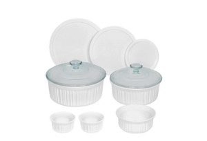 lot 331 image: Corningware French White 10-Piece Round Bakeware Set