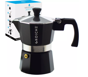 lot 345 image: GROSCHE Milano Stovetop Espresso Maker Moka Pot Home Espresso Coffee Maker