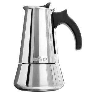 lot 346 image: London Sip 10-Cup Stainless Steel Espresso Maker