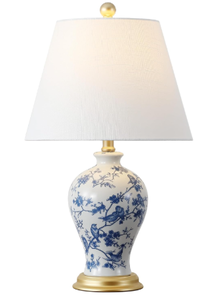 lot 382 image: JONATHAN Y JYL3009B Grace 24 Floral Classic LED Table Lamp Cottage Traditional Bedside Desk Nightstand Lamp