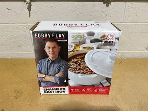 lot 183 image: Bobby Flay 5.5qt Cast Enamel Dutch Oven