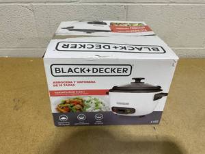 lot 185 image: BLACK  DECKER 16-Cup Rice Cooker and Steamer