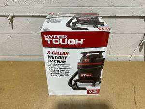 lot 194 image: Hyper Tough 3 Gallon 3.5 HP Poly Wet Dry Vacuum