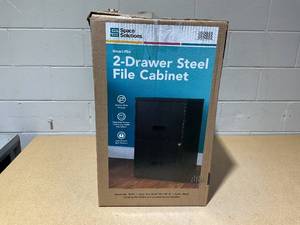 lot 90 image: Space Solutions 18 Deep 2 Drawer Letter Width Vertical File Cabinet