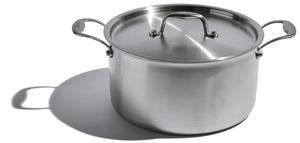 lot 477 image: Heritage Steel x Eater 8 Quart Stock Pot  Made in USA  5-Ply Fully Clad Stainless Steel