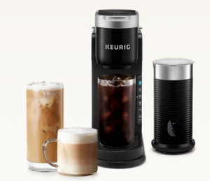 lot 496 image: Keurig K-Caf Barista Bar Single Serve Coffee Maker and Frother, with 3 Brew Sizes