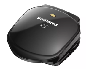 lot 497 image: George Foreman GR10B 2-Serving Classic Plate Electric Indoor Grill and Panini Press
