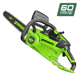lot 61 image: Greenworks 60V 18Inch 4AH Chainsaw Kit