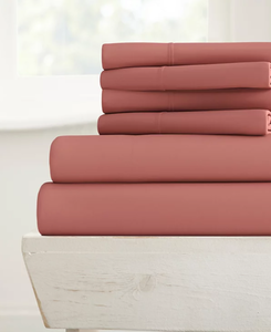 lot 419 image: 6PCS Twin Size ienjoy Home Solids in Style Sheet Set