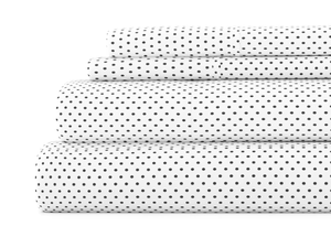 lot 420 image: 4PCS Queen Size Becky Cameron Home Collection Gray Geometric Microfiber Sheet Set
