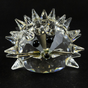 lot 15 image: Swarovski Crystal Hedgehog Figurine with Spiked Detailing