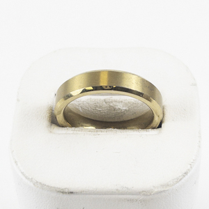 lot 30 image: Tungsten Carbide Gold-Tone Band Ring Size 8.75-9