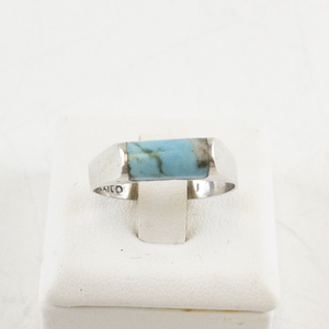 lot 36 image: Sterling Silver and Turquoise Ring Size 7.75 Stamped 925