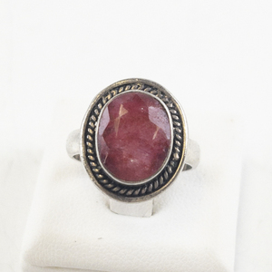 lot 48 image: Sterling Silver 925 Ruby Ring Size 6.75
