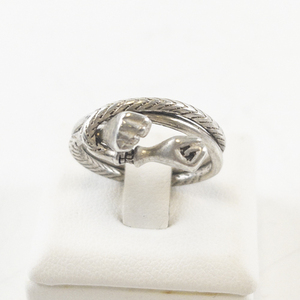lot 75 image: Sterling Silver Ring with Fist and Hand Motif Size 7