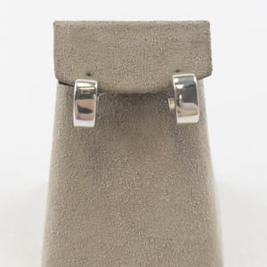lot 95 image: Sterling Silver Minimalist Hoop Post Earrings