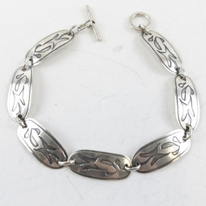 lot 113 image: Ed Levin Sterling Silver Link Bracelet