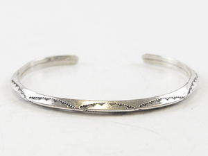 lot 120 image: Sterling Silver Cuff Bracelet with Stamped Design