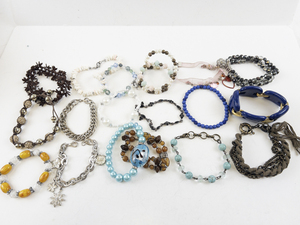 lot 143 image: Assorted Fashion Bracelet Collection Including Beaded and Chain Styles - 15 Pieces