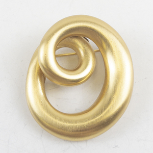 lot 177 image: Anne Klein Modernist Gold-Tone Swirl Brooch Pin