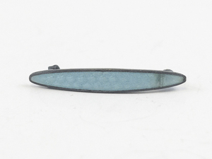 lot 181 image: Vintage Sterling Silver and Blue Enamel Bar Pin Brooch