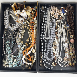 lot 197 image: Assorted Costume Jewelry Necklaces and Beads Collection