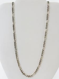 lot 204 image: Sterling Silver 925 Figaro Link Necklace