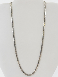 lot 219 image: Italian Sterling Silver Marina Link Chain Necklace