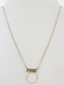 lot 223 image: Vermeil Faye Script Pendant Necklace in Sterling Silver