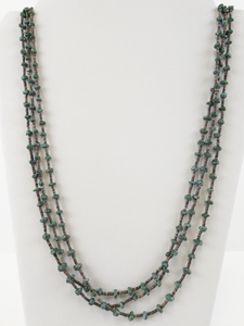 lot 239 image: Heishi Bead and Turquoise Triple Strand Necklace