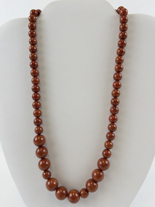 lot 244 image: Vintage Red Coral Beaded Necklace