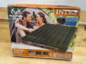 lot 95 image: Intex Prestige Downy Airbed with Separate Battery Pump, Queen