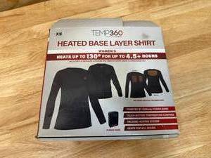 lot 37 image: Temp360 Womens 5V Heated Base Layer Shirt Black - Extra Small