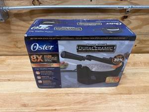 lot 43 image: Oster Titanium-Infused DuraCeramic Flip Waffle Maker