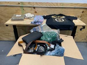 lot 149 image: Lot of - Various Clothes, Belts, and Accessories