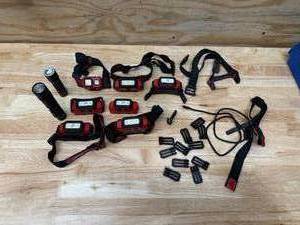 lot 82 image: Lot of Milwaukee Headlamps and Flash Lights