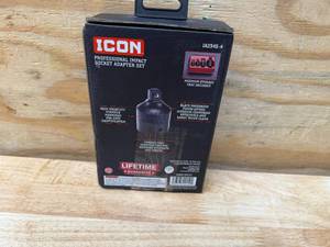 lot 200 image: ICON Professional 4 Piece Impact Socket Adapter Set (08072530)