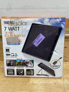 lot 177 image: THUNDERBOLT SOLAR 7 Watt Solar Panel Kit (0872530)