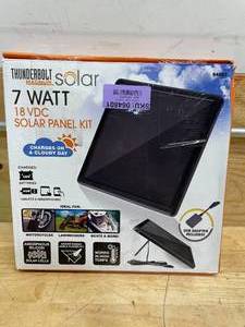 lot 178 image: THUNDERBOLT SOLAR 7 Watt Solar Panel Kit (0872530)