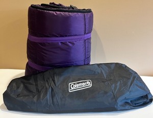 lot 77 image: Coleman Purple Sleeping Bag with Storage Bag
