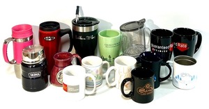 lot 149 image: Collection of 15 Assorted Mugs and Thermos Containers