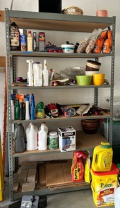 lot 217 image: Set of Garage Shelves - CONTENTS NOT INCLUDED