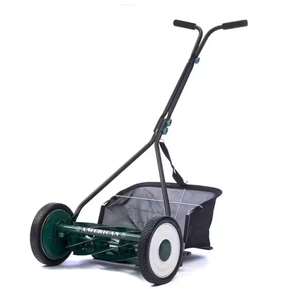 lot 12 image: 16 in. 7-Blade Manual Walk Behind Reel Lawn Mower Includes Grass Catcher