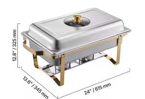 lot 18 image: Vevor - 8 qt. Chafing Dish Buffet Set