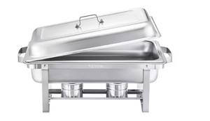 lot 20 image: Vevor - 8 qt. Chafing Dish Buffet Set Stainless Chafer with 4 Full Size Pans